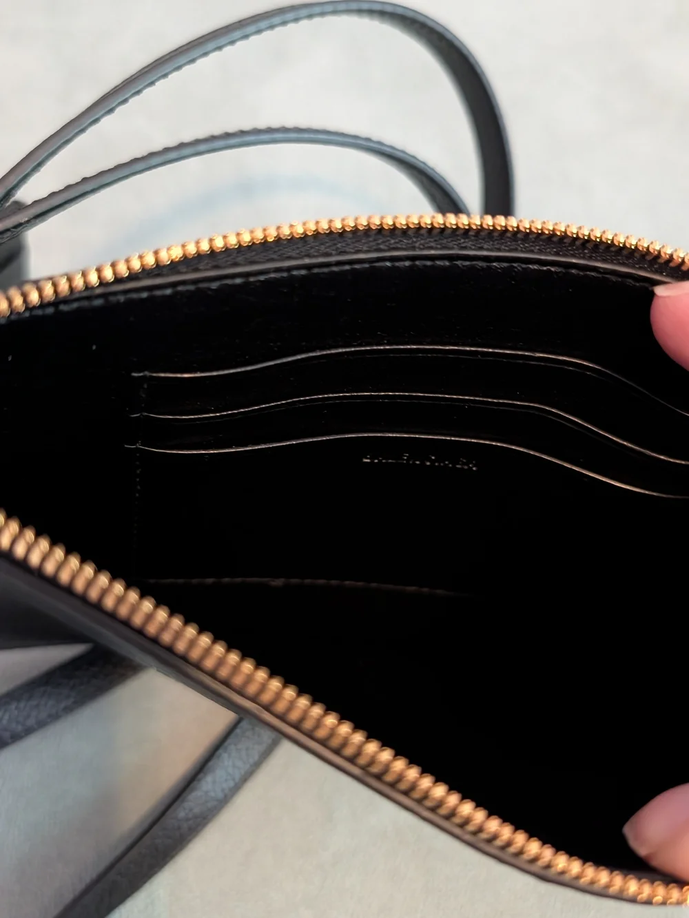 Balenciaga Black Leather Pouch/Wallet And Card Case On A Strap.